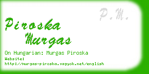 piroska murgas business card